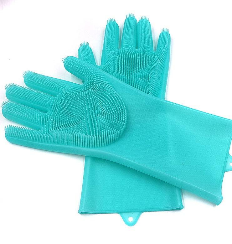 Silicone Heat-resistant Cleaning Brush Scrubbing Gloves - YLORESHOP