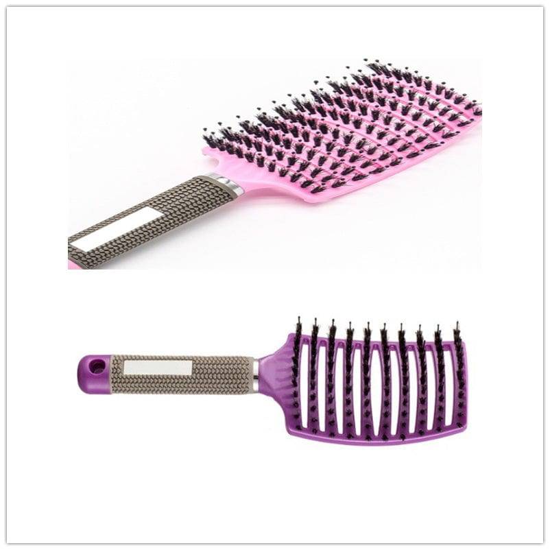 Hairbrush Anti Klit Brushy Haarborstel Women Detangler Hair Brush Bristle Nylon Scalp Massage  Teaser Hair Brush Comb - YLORESHOP