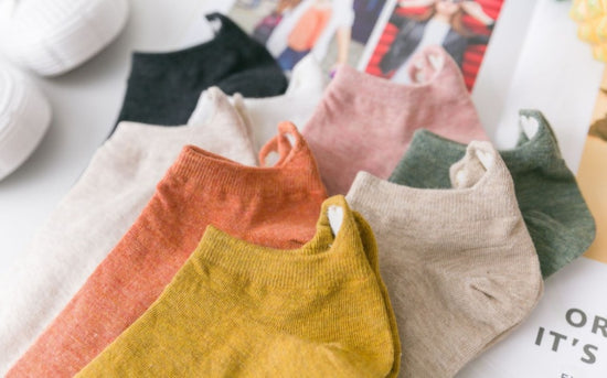 Heart embroidery sock sock casual cotton socks woman - YLORESHOP