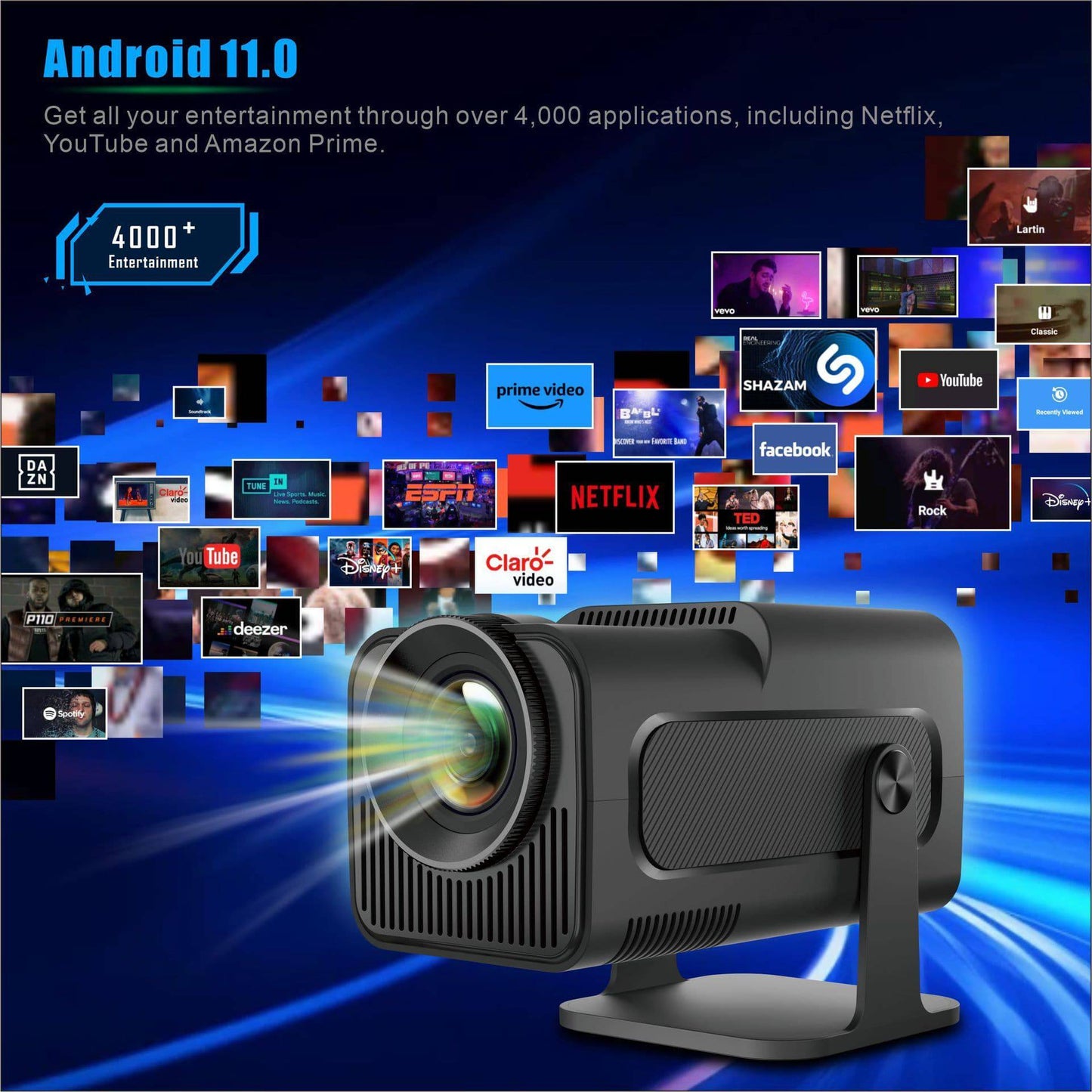 HY320 Proiettore intelligente Android piccolo HD 1080p