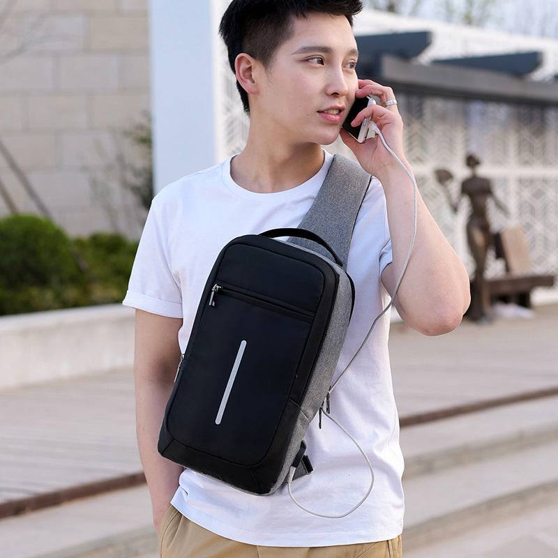 Anti-theft USB charging chest bag with you - YLORESHOP