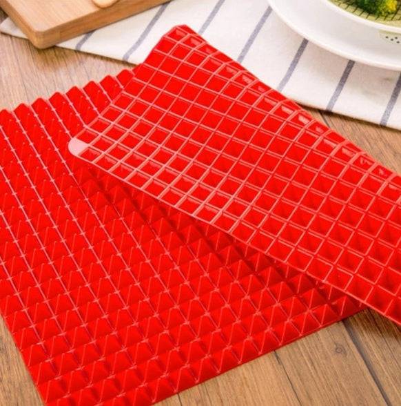 Non-Stick Silicone Pyramid Cooking Mat Baking Mat With Grid Versatile Oven BBQ Cooking Mat Heat-Resistant Mat Kitchen Tools Kitchen Gadgets - YLORESHOP