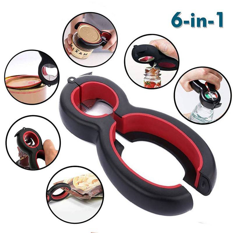 Multifunctional Easy Opener Six in One Bottle Can Opener - YLORESHOP