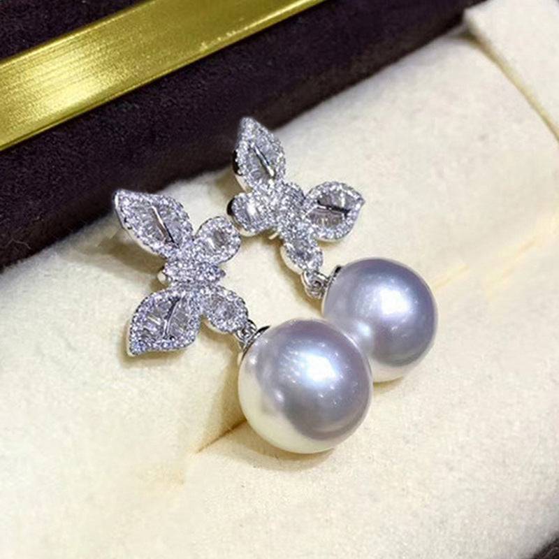 Butterfly Pearl Jewelry Suit Refined Zircon - YLORESHOP