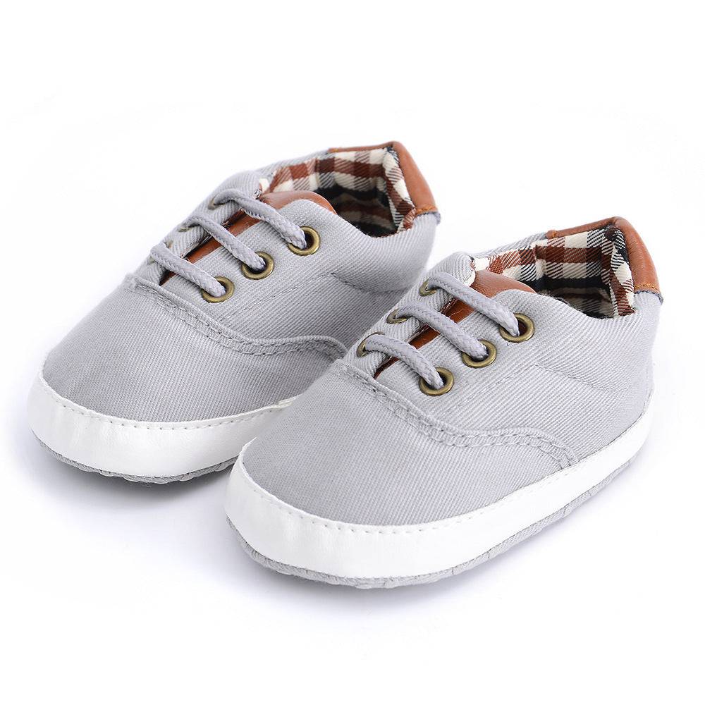 Solid color casual lace soft bottom baby canvas shoes baby shoes toddler shoes - YLORESHOP