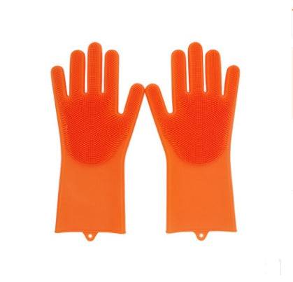 Silicone Heat-resistant Cleaning Brush Scrubbing Gloves - YLORESHOP