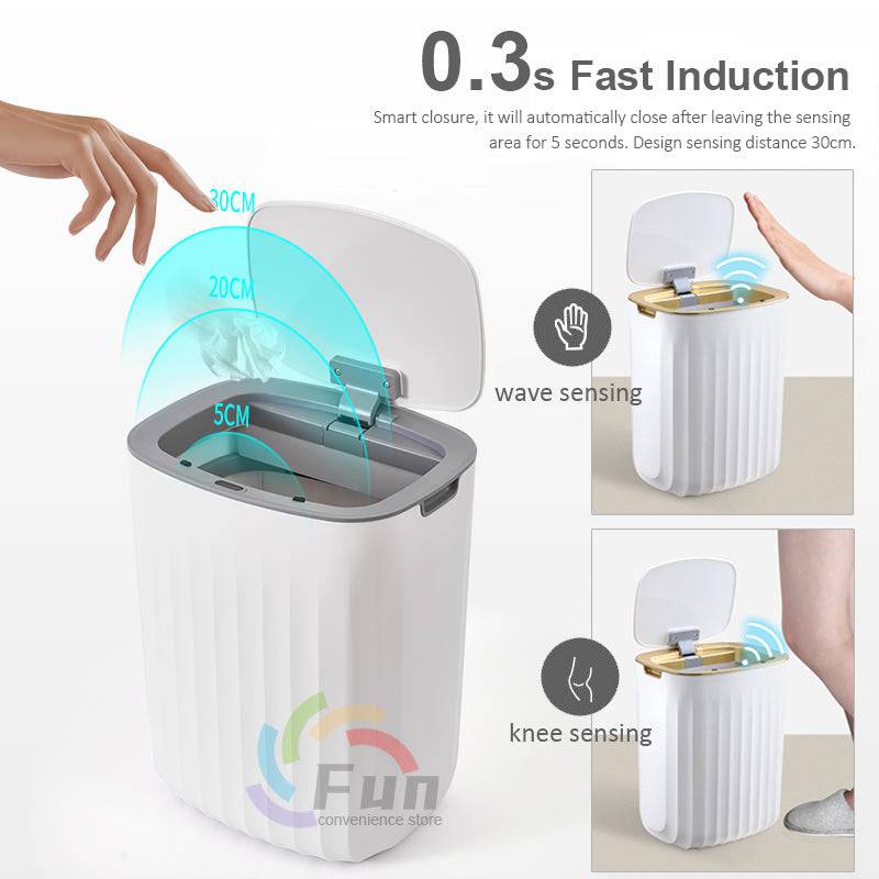 Smart Trash Can With Lid For Bedroom And Living Room Kitchen Storage Box Trash Can Induction Small Car Box Automatic Smart Dustbin Smart Trash Bin - YLORESHOP