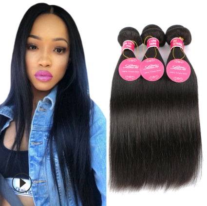 Real human hair straight wave human hair hair curtain natural color wig hair extension - YLORESHOP