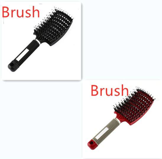 Hairbrush Anti Klit Brushy Haarborstel Women Detangler Hair Brush Bristle Nylon Scalp Massage  Teaser Hair Brush Comb - YLORESHOP