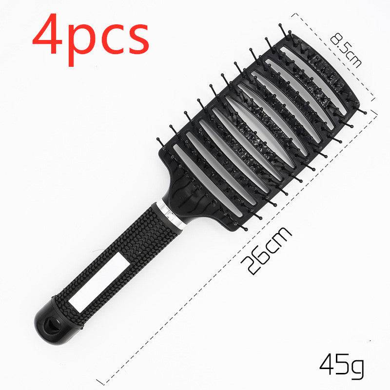 Hairbrush Anti Klit Brushy Haarborstel Women Detangler Hair Brush Bristle Nylon Scalp Massage  Teaser Hair Brush Comb - YLORESHOP