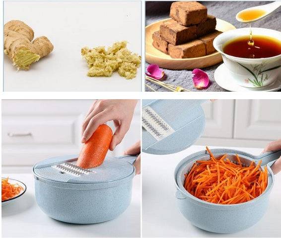 8 In 1 Mandoline Slicer Vegetable Slicer Potato Peeler Carrot Onion Grater With Strainer Vegetable Cutter Kitchen Accessories - YLORESHOP