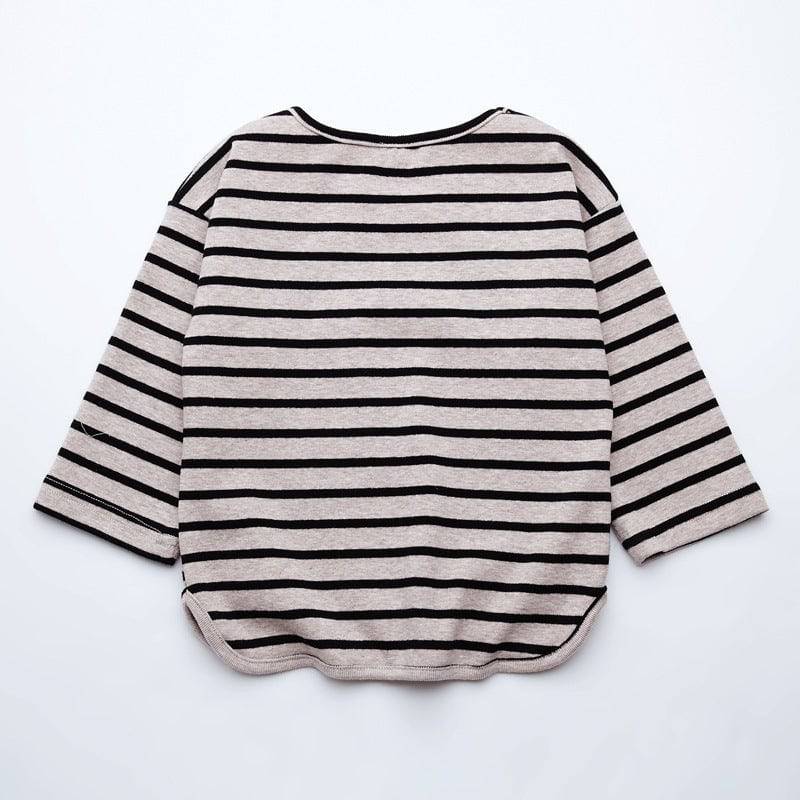 Fashion Striped Print Kids Baby Girls Clothes Cotton Long Sleeve T Shirts For Children Girls Autumn Spring Baby Clothing - YLORESHOP