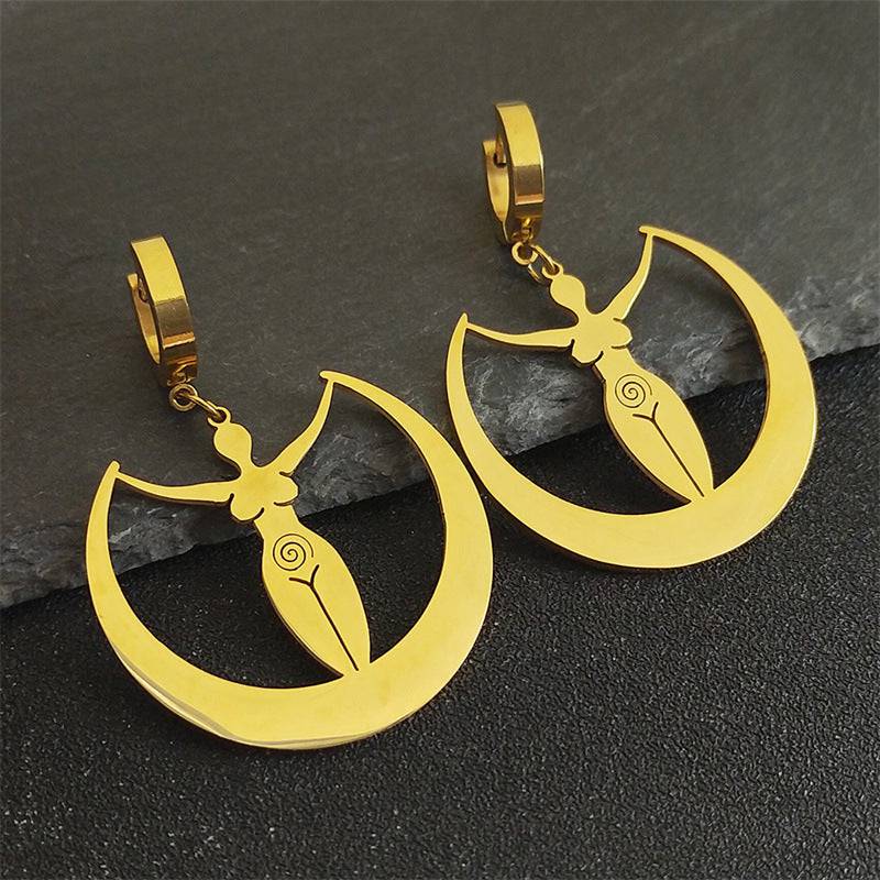 Moon Vortex Goddess Earrings Women's Jewelry Simple All-match - YLORESHOP