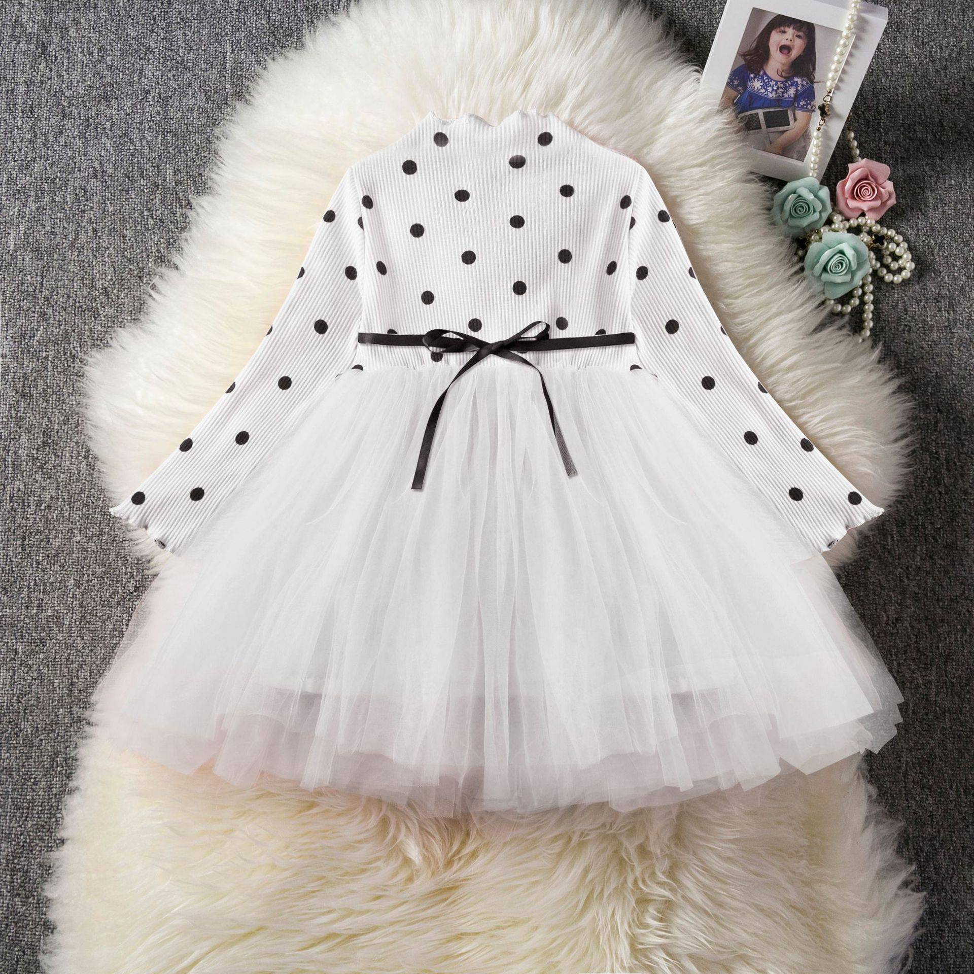 Baby Girls Spring Winter Long Sleeve Tutu Lace Dresses Infantil Newborn 1st Birthday Party Clothes Christening Gown Casual Wear - YLORESHOP