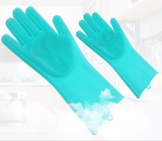 Silicone Heat-resistant Cleaning Brush Scrubbing Gloves - YLORESHOP