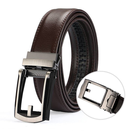 Two-layer Cowhide Fake Needle Automatic Buckle Men's Special Belt - YLORESHOP