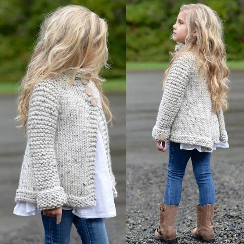 Girls cardigan sweater coat - YLORESHOP