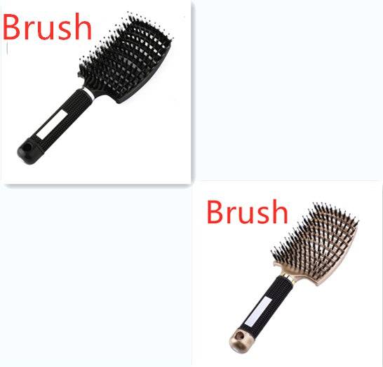 Hairbrush Anti Klit Brushy Haarborstel Women Detangler Hair Brush Bristle Nylon Scalp Massage  Teaser Hair Brush Comb - YLORESHOP