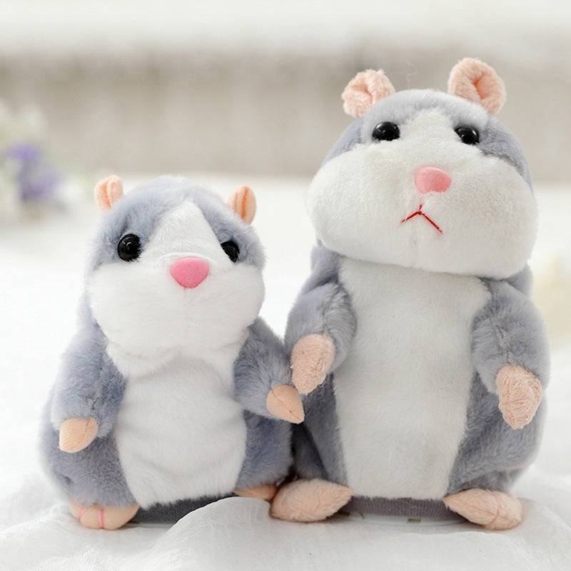 16cm Christmas Talking Hamster Plush Toy Interactive Sound Record Plush Hamster Stuffed Toys for Children Kids Christmas Gift - YLORESHOP