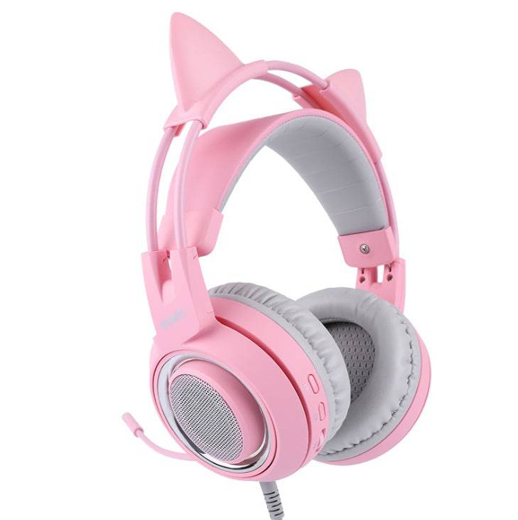 Cuffie da gioco G951 Cuffie con audio surround virtuale USB 7.1 Cuffie LED Cat Ear