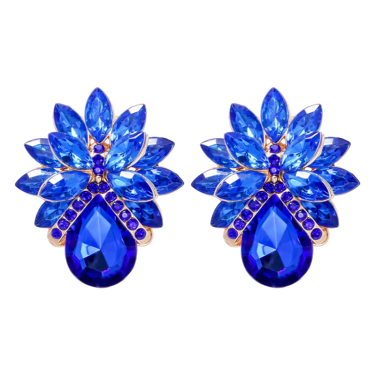 New Fashion Women's Personality Flower Rhinestone-embedded Earrings - YLORESHOP