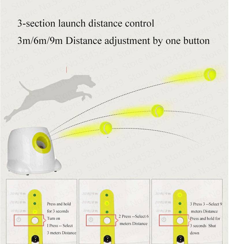 Lanciatore automatico di palline interattivo per cani e animali domestici