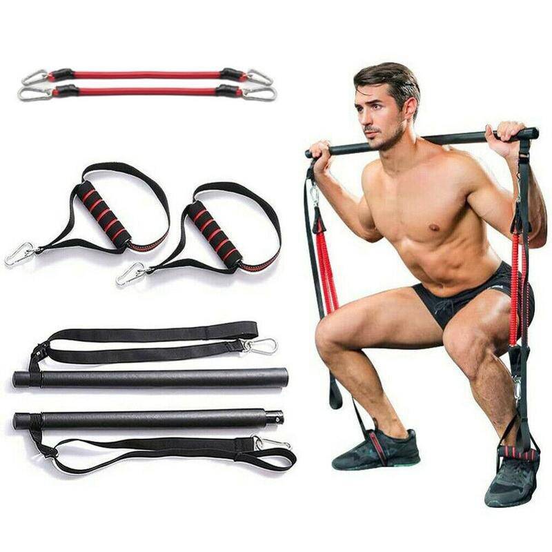 Pilates Bar Kit With Resistance Bands Portable Home Gym Workout Equipment Perfect Stretched Fusion Exercise Bar And Bands - YLORESHOP