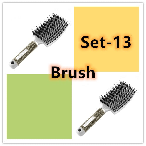 Hairbrush Anti Klit Brushy Haarborstel Women Detangler Hair Brush Bristle Nylon Scalp Massage  Teaser Hair Brush Comb - YLORESHOP