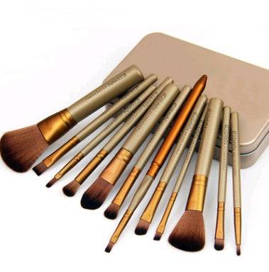 12 makeup brush sets iron box makeup tools makeup tools - YLORESHOP