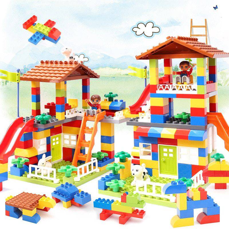 Puzzle assembling building block toys 