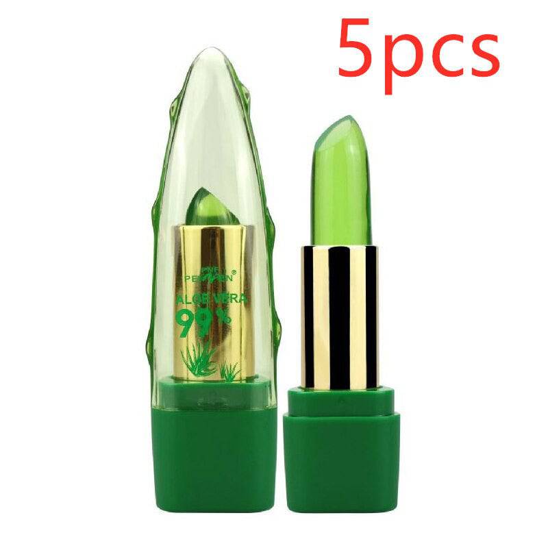 Aloe Vera Gel Color Changing Lipstick Gloss  Moisturizer Anti-drying Desalination Fine-grain Lip Blam Care - YLORESHOP