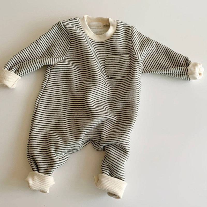 Wear striped baby jumpsuits outside - YLORESHOP