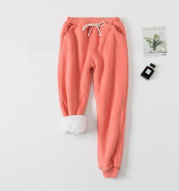 Lamb velvet padded sweatpants - YLORESHOP