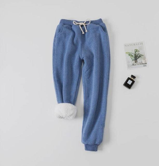 Lamb velvet padded sweatpants - YLORESHOP