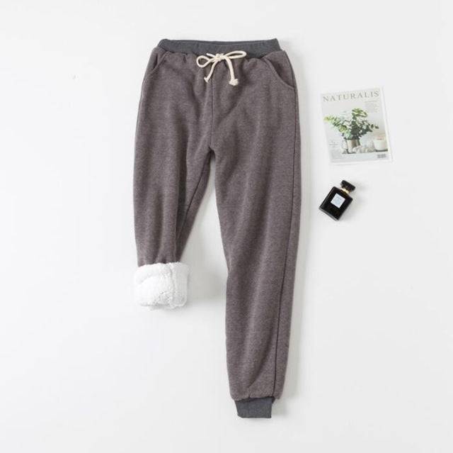 Lamb velvet padded sweatpants - YLORESHOP