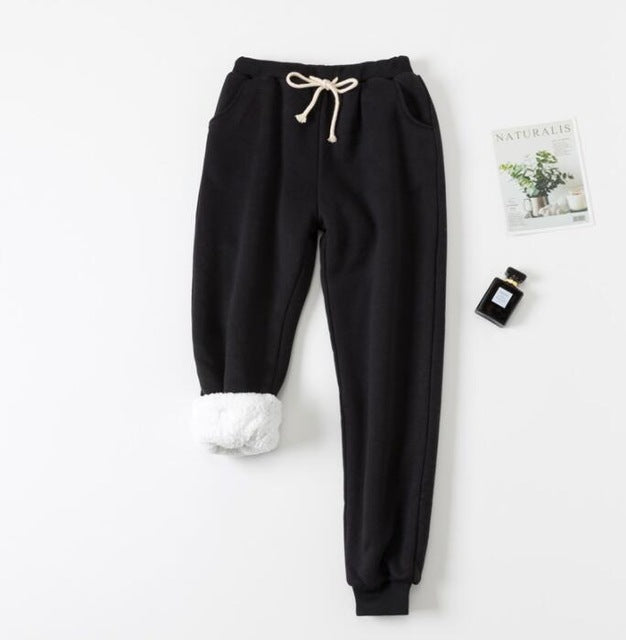 Lamb velvet padded sweatpants - YLORESHOP