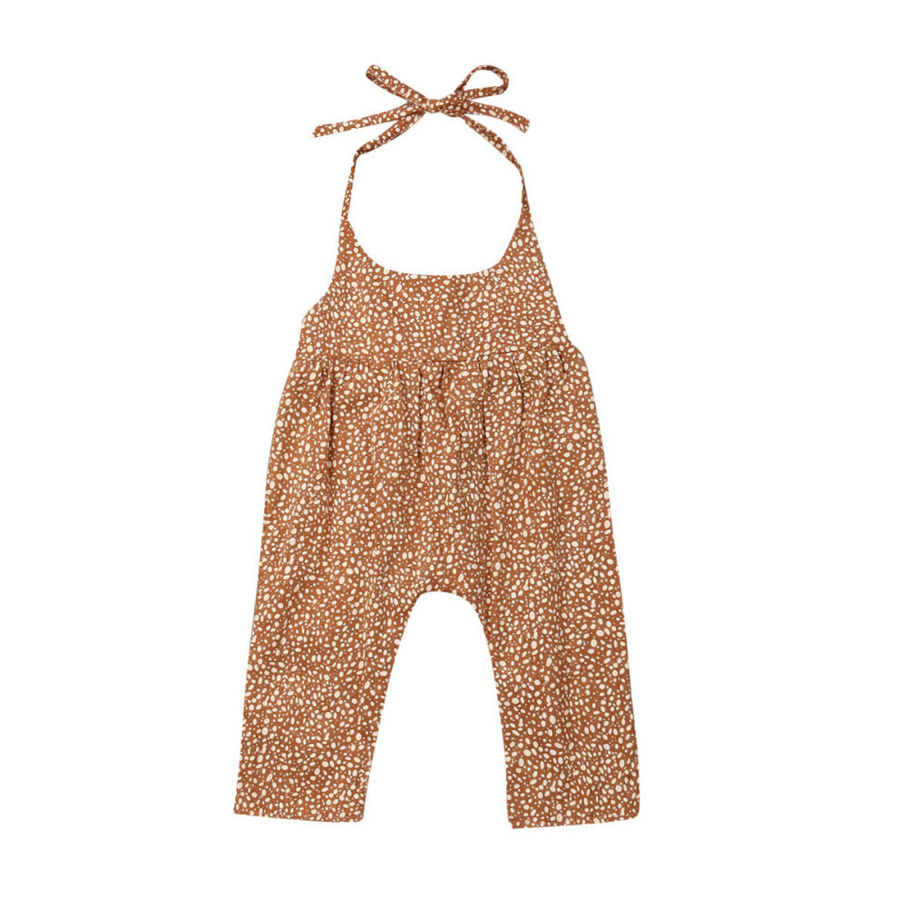 Baby Ginger Yellow Dotted Floral Romper Jumpsuit - YLORESHOP