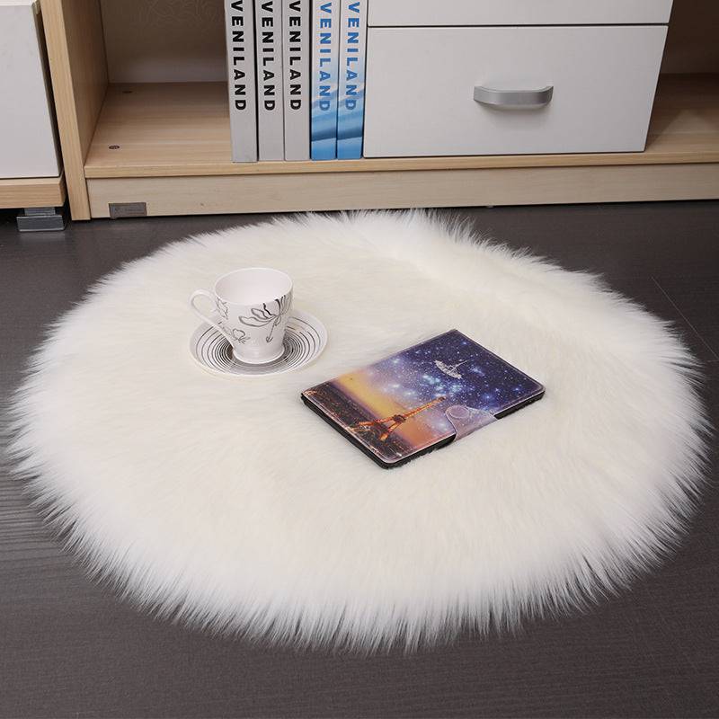 Hair Plush Carpet Floor Mats Household Floor Mats  Wool Round Bedroom Carpets - YLORESHOP