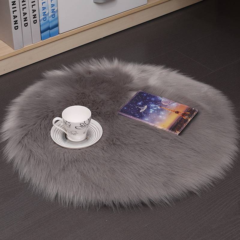 Hair Plush Carpet Floor Mats Household Floor Mats  Wool Round Bedroom Carpets - YLORESHOP