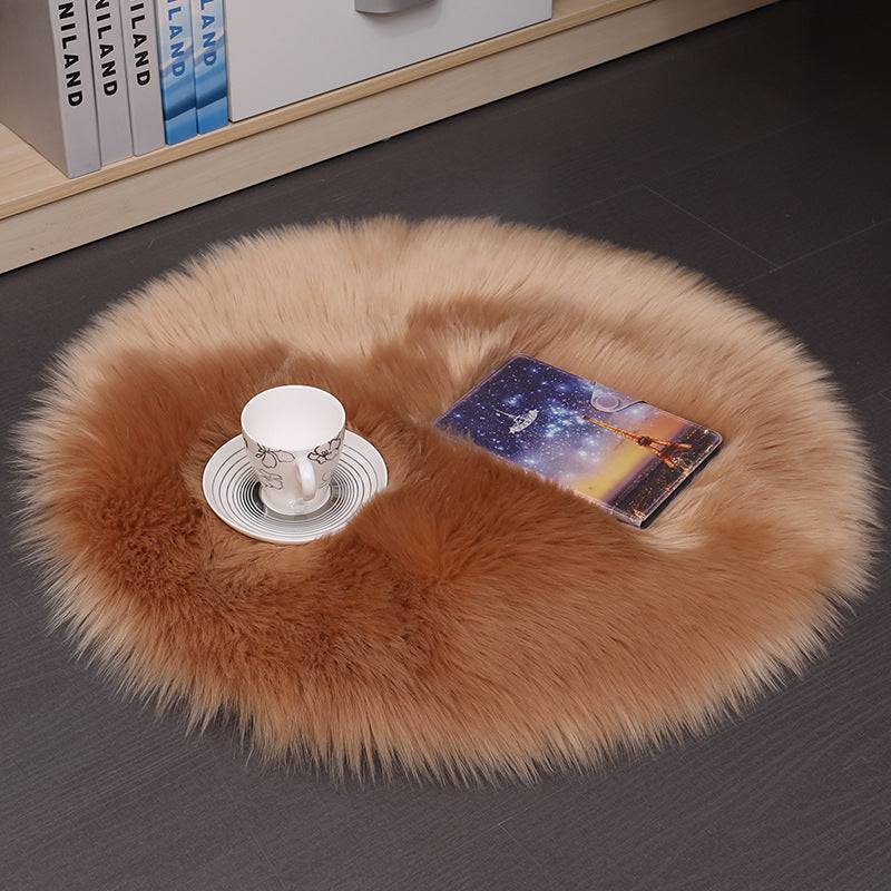 Hair Plush Carpet Floor Mats Household Floor Mats  Wool Round Bedroom Carpets - YLORESHOP