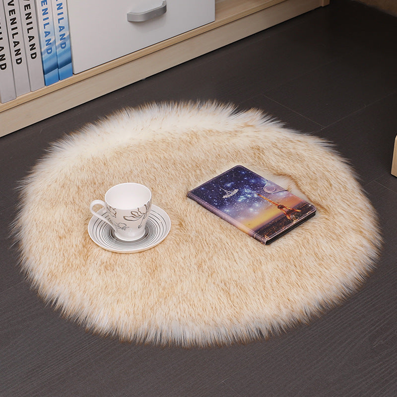 Hair Plush Carpet Floor Mats Household Floor Mats  Wool Round Bedroom Carpets - YLORESHOP