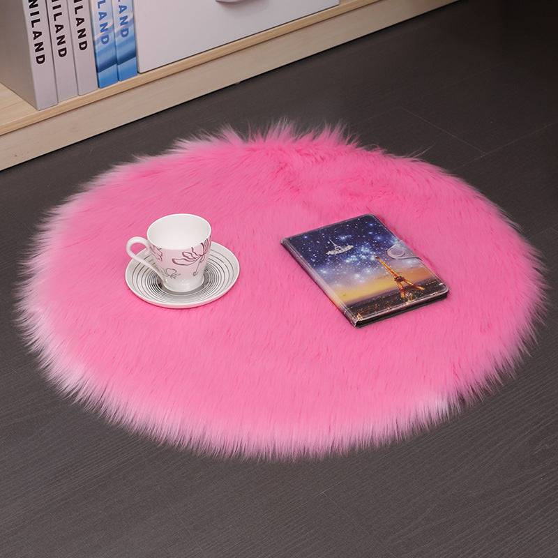 Hair Plush Carpet Floor Mats Household Floor Mats  Wool Round Bedroom Carpets - YLORESHOP