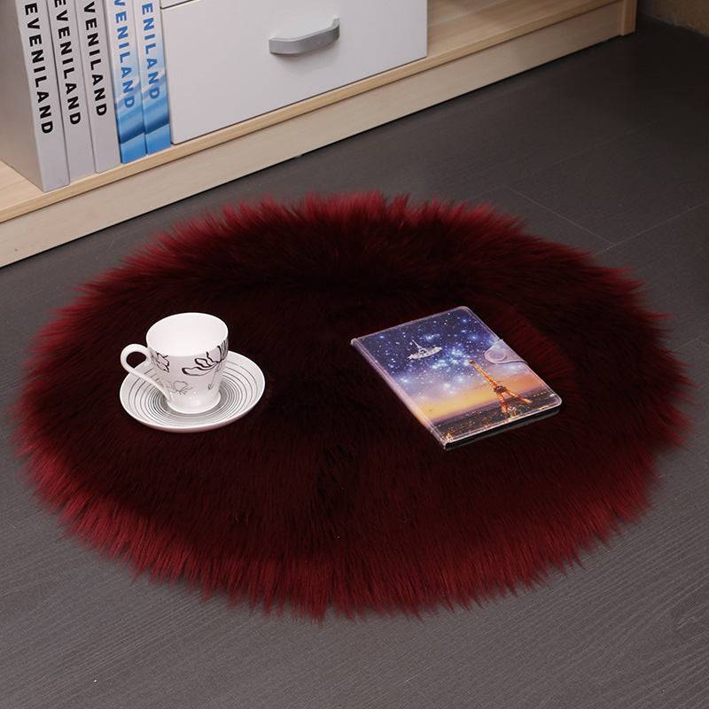 Hair Plush Carpet Floor Mats Household Floor Mats  Wool Round Bedroom Carpets - YLORESHOP