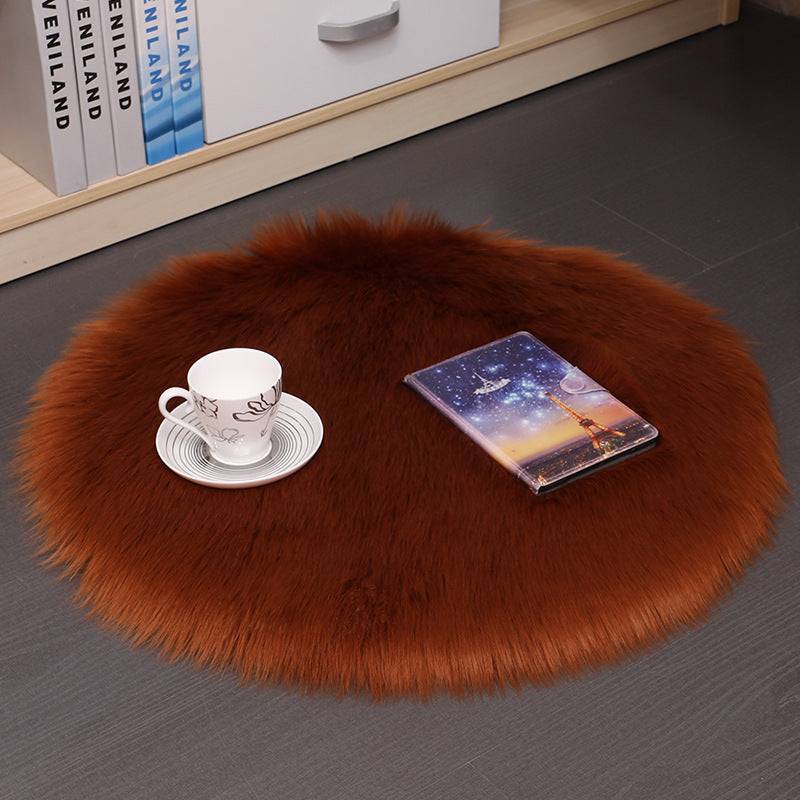 Hair Plush Carpet Floor Mats Household Floor Mats  Wool Round Bedroom Carpets - YLORESHOP