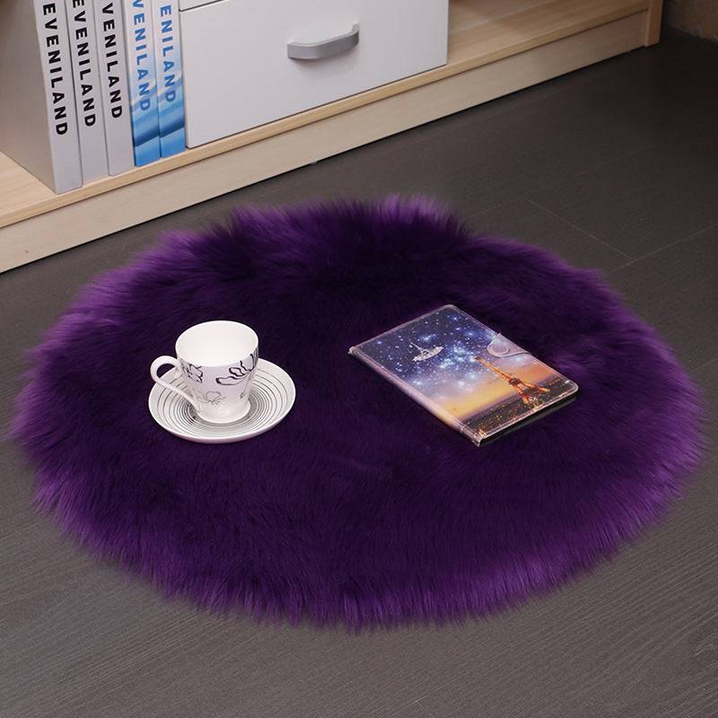 Hair Plush Carpet Floor Mats Household Floor Mats  Wool Round Bedroom Carpets - YLORESHOP