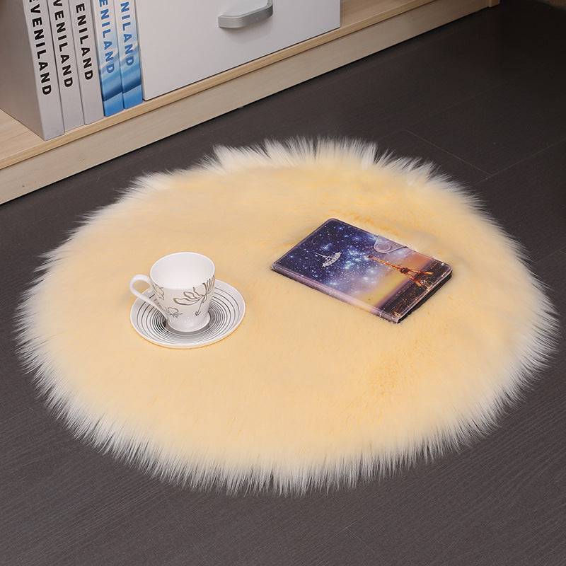 Hair Plush Carpet Floor Mats Household Floor Mats  Wool Round Bedroom Carpets - YLORESHOP