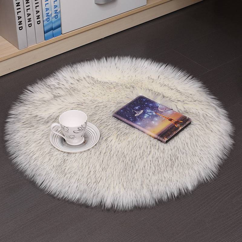 Hair Plush Carpet Floor Mats Household Floor Mats  Wool Round Bedroom Carpets - YLORESHOP