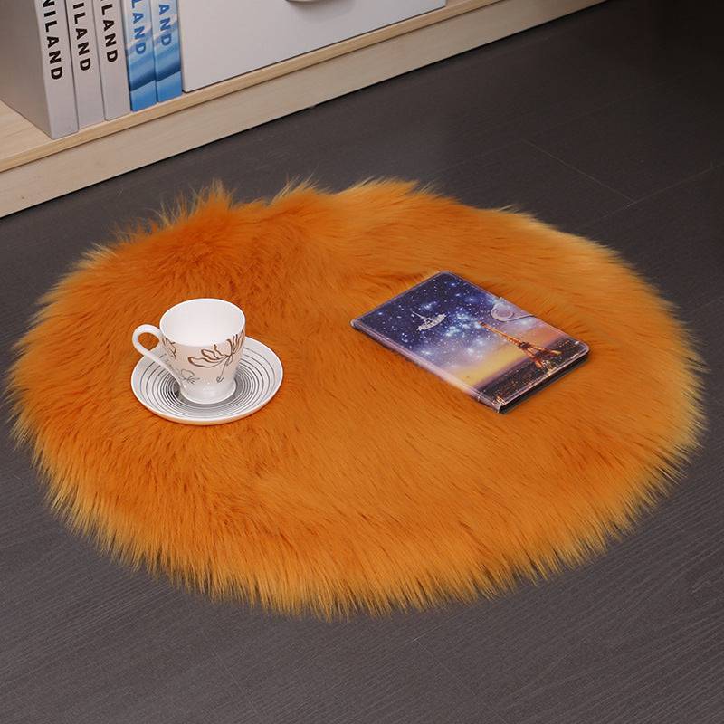 Hair Plush Carpet Floor Mats Household Floor Mats  Wool Round Bedroom Carpets - YLORESHOP