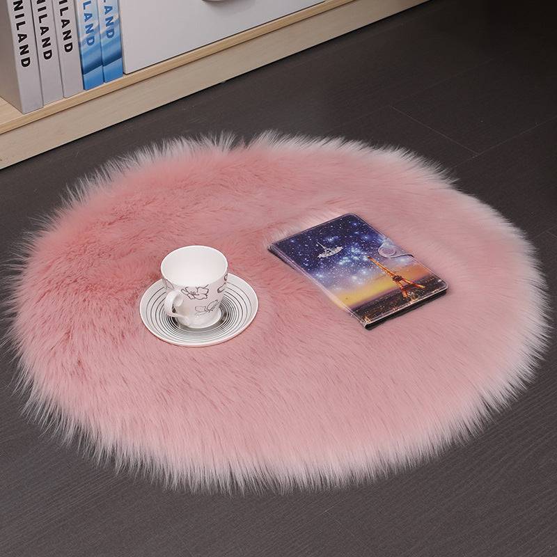 Hair Plush Carpet Floor Mats Household Floor Mats  Wool Round Bedroom Carpets - YLORESHOP