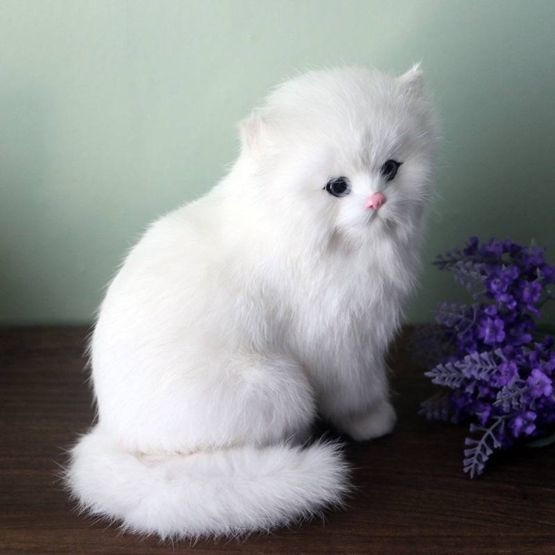 Handmade Imitation Persian Cat With Genuine Leather Fur, High-End Gifts, Jewelry And Crafts - YLORESHOP